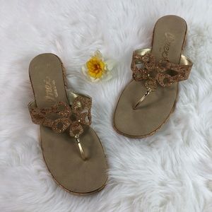 Women's Gold Sandals